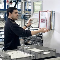 Wandelement Durable Vario Wall met 10-tassen A4 assorti-1