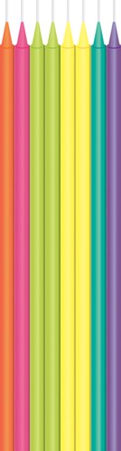 Kaarsjes Haza long bright 15cm 16 stuks assorti