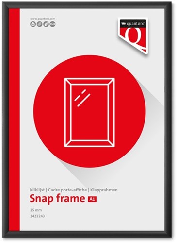 Kliklijst zwart Quantore A1 25mm zwart