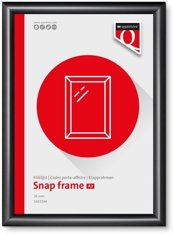 Kliklijst A3 zwart Quantore 25mm zwart