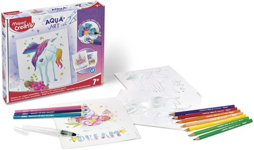 Hobbyset Maped Creativ Aqua'Art eenhoorn 14-delig assorti-2