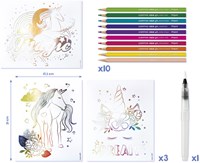 Hobbyset Maped Creativ Aqua'Art eenhoorn 14-delig assorti-3
