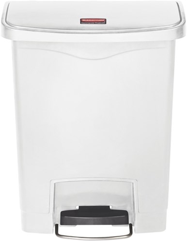Pedaalemmer Rubbermaid Slim Jim Step-On 30liter wit-2