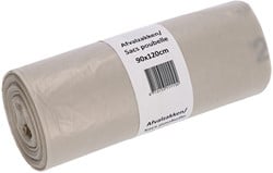 Afvalzak Cleaninq 90x120cm LDPE recycled T80 190L transparant