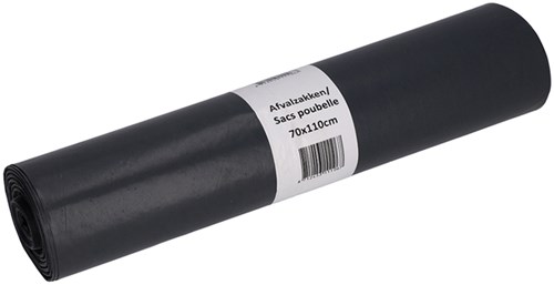 Afvalzak Cleaninq 70x110cm LDPE recycled T70 120L grijs