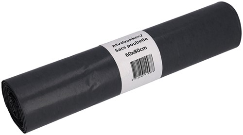 Afvalzak Cleaninq 60x80cm LDPE recycled T50 60L grijs