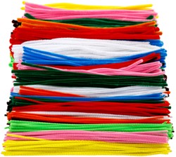 Chenilledraad 30cm dikte 4, 6, 9mm 700 stuks assorti
