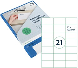 Etiket Rillprint 70x42.4mm mat transparant 525 etiketten