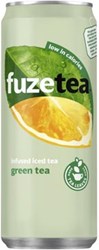 Fuze Tea frisdrank, niet-bruisend, sleek blik van 33 cl, pak van 24 stuks, groene thee