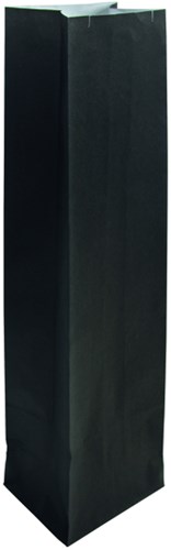 Verpakkingszak IEZZY (wijn)flessen 10x8x41cm papier zwart 50 stuks