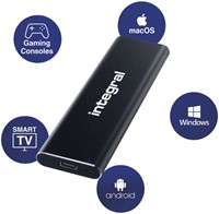 Externe harde schijf 2TB SSD Integral USB-C extern portable 3.2-1