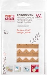 Fotohoeken walther design kraft 2 vellen à 42 stuks