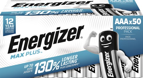 AAA batterijen Energizer Max Plus alkaline 50 stuks