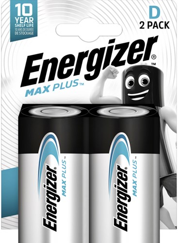 D batterijen Energizer Max Plus alkaline 2 stuks