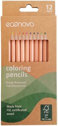 Kleurpotloden Econovo assorti blister à 12 stuks