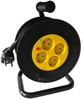 Kabelhaspel BRASQ Pro 4 voudig 10m zwart