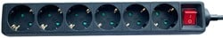 Stekkerdoos BRASQ 6-voudig 1.4m zwart