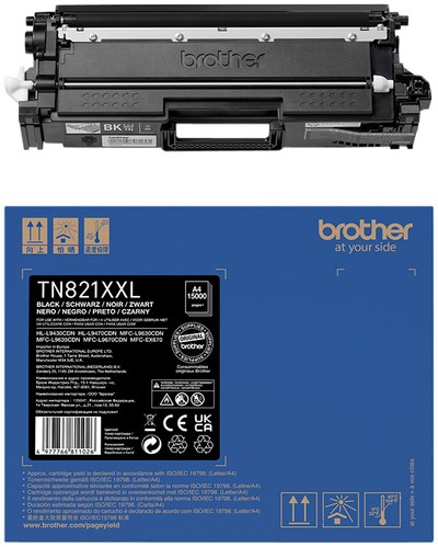 Brother toner 15.000 pagina's OEM TN-821XXLBK zwart 15.000pages