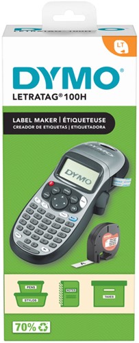 Labelprinter Dymo letratag LT-100H ABC special edition zilver met gratis rol tape