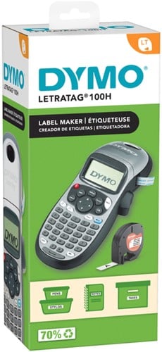 Labelprinter Dymo letratag LT-100H ABC special edition zilver met gratis rol tape-2