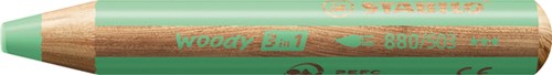 Kleurpotloden STABILO 880 woody 3 in 1 multitalent pastel groen