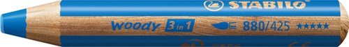 Kleurpotloden STABILO 880 woody 3 in 1 multitalent middelblauw