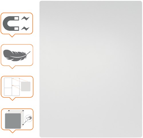 Whiteboard Nobo frameloos modulair 60x45cm-2