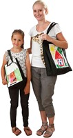 Draagtas zwart 42x34x12cm met plastic inschuifvak-3