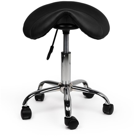 Zadelkruk Office laag harde wielen zw-2