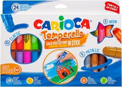 Verfstift Carioca Temperello set à 24 kleuren