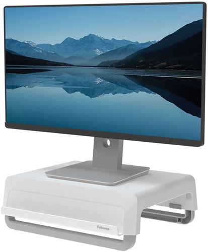 Monitorstandaard Fellowes Breyta wit ergonomisch verstelbaar stuk zwart-3