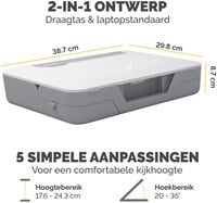 Laptop standaard in draagtas Fellowes Breyta wit-4
