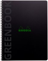 Notitieboek Rhodia Greenbook A4+ lijn 4-gaats 180 pagina's 90gr zwart-2