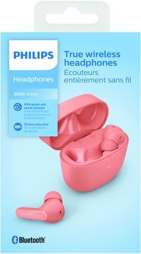 Bluetooth oortjes Philips In-ear TWS TAT2206 roze