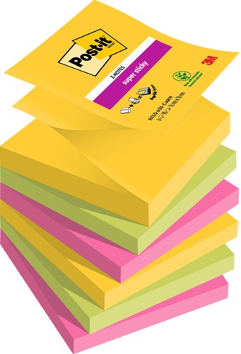Memoblok Post-it 3M Z-Note R330 Super Sticky 76x76mm Carnival