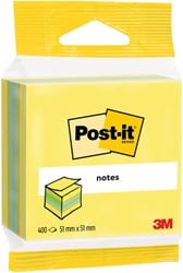 Memoblok 3M Post-it 2012L 51x51mm kubus ass kleur