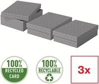 Opberg- en geschenkdoos Esselte home middelgroot 265x100x360mm grijs 3 stuks-2