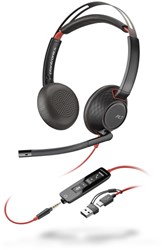 Headset HP POLY Blackwire 5220 Stereo USB-C met 3.5 mm plug