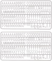 Letter set IEZZY voor letterbord 2x150 wit