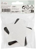 Canvas Nassau fine art ster en bloem 13cm magnetisch 4 stuks-2