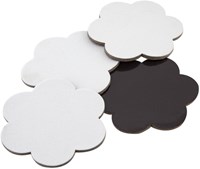 Canvas Nassau fine art ster en bloem 13cm magnetisch 4 stuks-1