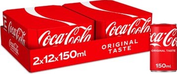 Coca Cola frisdrank mini blik van 15 cl pak van 24 stuks