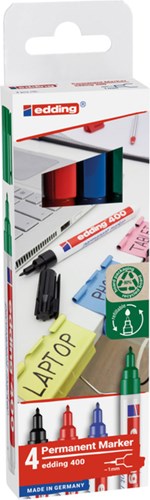 Edding stift 400 permanent marker geassorteerde kleuren (4)