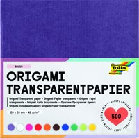 Origami papier Folia 20x20cm transparant 42gr 500 vel in 10 kleuren-2