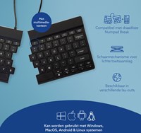 Ergonomisch toetsenbord Bluetooth qwerty  zwart R-Go Split Break-4
