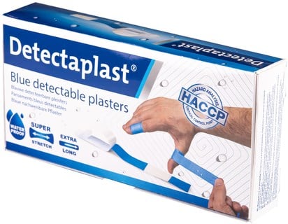 Waterbestendige blauwe pleisters Detectaplast 180x20mm 100 stuks