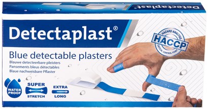 Waterbestendige blauwe pleisters Detectaplast 180x20mm 100 stuks-2