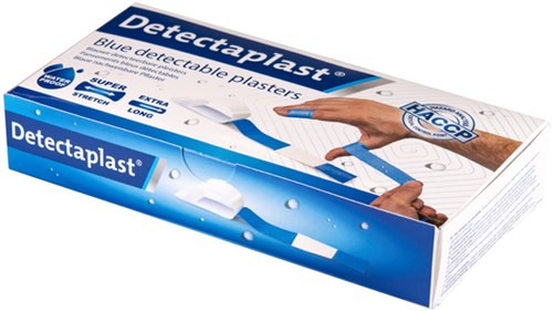 Waterbestendige blauwe pleisters Detectaplast 180x20mm 100 stuks-3