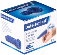 Vingerlingen Detectaplast textiel blauw 30stuks-3