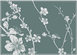 Placemat IEZZY Japanse kersenbloesem groen